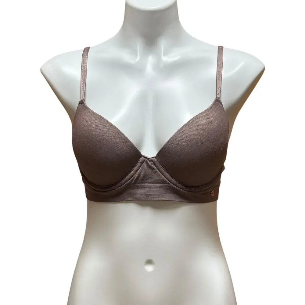 Danskin Intimates Underwire Push Up Bra Brown 36B